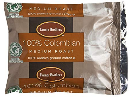 Farmer Brothers Coffee - Ground Medium Roast 100% Colombian 2.5 Oz Portion Packs (Bulk 96 Pack - $1.41 cost per pack)