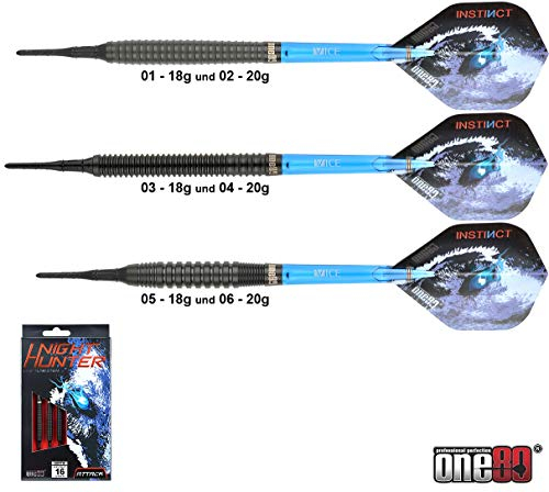 ONE80 Night Hunter 90% Tungsten Softdarts 06-20g