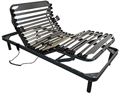 DUÉRMETE Online Cama Articulada Eléctrica Ergomedic Pro, 5 Planos, Bastidor Reforzado, Fiable y Silenciosa, Negro, 90 x 190 cm