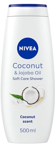 NIVEA Coconut & Jojoba Oil Shower Cream (500ml), Moisturising Body Wash with Coconut and Jojoba Oil, Caring Body Wash for Women, for Soft and Supple Skin