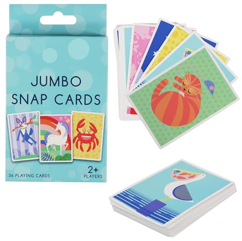 D.A.Y. Republic 36 Jumbo Snap Playing cards, Cute Design Styles, Matching Pairs Game, Great Memory Boosting Activity and Ideal Screen Free Fun, Also Perfect Size for Travel
