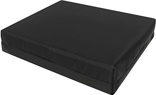 Memory Foam Top Wheelchair Deep Pressure Relief Cushion Seat Pad Chair Vinyl Comfort Soft Cushion With Waterproof Cover (Black, 18 x 18 x 4)