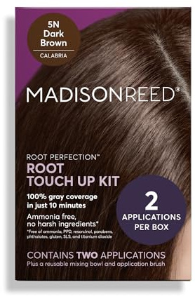 Madison Reed Root Perfection Root Touch Up Kit – 5N Calabria Dark Brown, 100% Gray Coverage in 10 Min, Ammonia-Free, 2 Applications