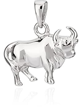 NKlaus Pendentif petit signe astrologique Taureau 925 argent 11x15mm Horoscope Zodiaque 11307