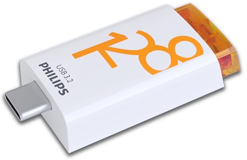 Philips Click Edition USB-C Stick USB 3.2 Gen 1 USB Flash Drive 64 GB para PC, portátil, Smartphone, Tableta con Puerto USB-C, Velocidad de Lectura de hasta 120 MB/s, 128 GB