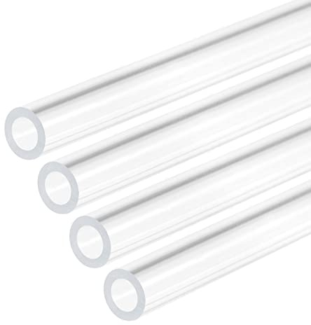 DMiotech 4pz 3/16 x 5/16 x 12 Trasparente Acrilico Tubo Rigido Plastica Tubi per Acquario Acqua Tubo, Acqua Raffreddamento Sistema, Idraulica