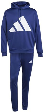 adidas Uomo BIG LOGO FRENCH TERRY HOODED TRACKSUITS, dark blue, S
