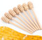 Dimeho 10 Pcs Honey Mixing Stirrer 5.9 Inches Wooden Honey Dipper Sticks Honeys Comb Stick Wood Honeys Spoon Wand for Collecting Dispensing Drizzling Jam (Straight Handle)