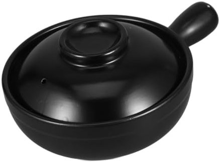 LIGIGWASH Traditional Chinese Clay Casserole for Stove Top Authentic Pottery Cooking Pot Lid for Rice Cooking and Household Kitchen Use