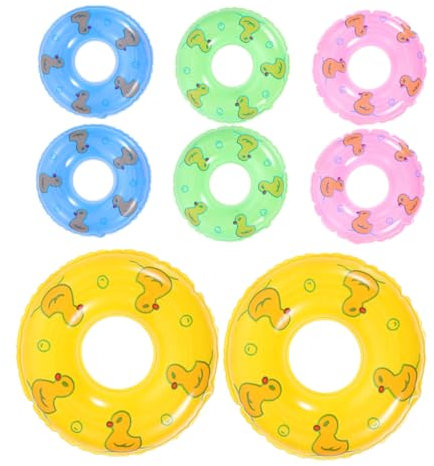 SUPVOX 8 Pezzi Mini Salvagente Anello Galleggiante Gonfiabile Anello Di Nuoto Giocattoli Piccolo Salvagente Galleggianti Da Piscina Hawaii Anello Della Piscina Giocattoli Da Bagno Pvc