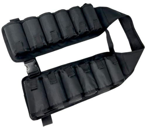 Healeved Ceinture Porte-Bière pour Homme 12 Poches en Toile Résistante Noire Gilet Banane Porte-Bouteilles Porte-Gobelet Réglable pour Camping Randonnée et Sorties en Plein Air