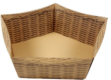 10 x Präsentkorb Loop groß, Geschenkkorb, Wellpappkorb, Flechtdesign, Osterkorb, Flechtkorb