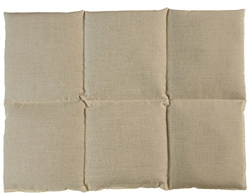Cuscino con semi di uva 40x30 6 compartimenti - naturale - Cotone Bio - Cuscino termico. Per la schiena, lo stomaco e molto altro