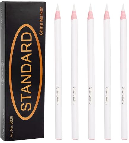 BENECREAT 12 PCS Outils de traçage au crayon solubles dans l'eau pour le marquage de couture et le dessin d'étudiants du tailleur, blanc