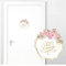 Grandora Türaufkleber WC Lounge mit Blumenranke I 18 x 19 cm (BxH) I Wandsticker Badezimmer selbstklebend Klo Wandaufkleber Toilette Wandtattoo DL441