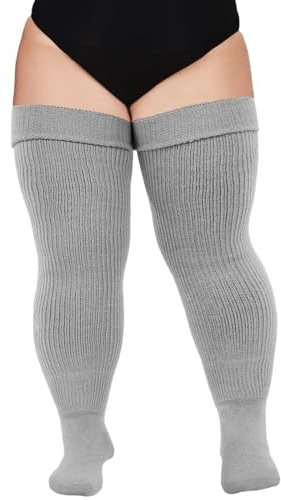 Moon Wood Calcetines Altos Mujer hasta el Muslo con Liguero Medias Gruesas sobre la Rodilla Tamaño Grande Halloween Cospaly