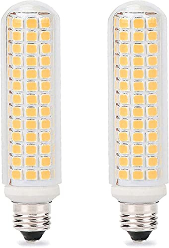 Bombillas E11 LED 13W Regulable 134LED Cuentas 1300LM 2835SMD Bombilla Led de maíz AC 220V Ángulo de haz de 360 °, sin parpadeo para iluminación de bombilla de araña LED,Warm white,2 Pack