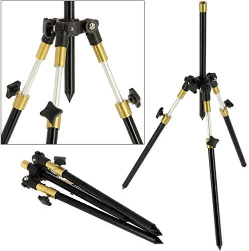 DNA Leisure 2 x Fishing Tripod Rod Rest Fully Adjustable Legs & Bankstick Carp Tackle 25cm - 40cm High