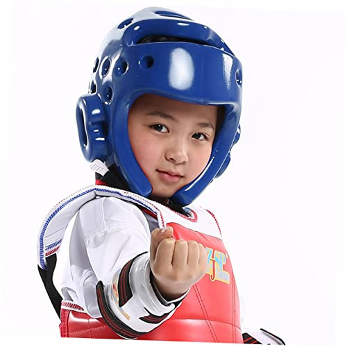 KOMBIUDA Boxkopfschutz Eva Schutzausrüstung Kinder Helm Kickboxen Taekwondo Stoßdämpfender Sparring Atmungsaktiv Belüftet Ohren Stirn Hinterkopf Training Wettkampf