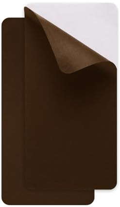 QUARKZMAN Parches de Reparación Autoadhesivos 10x20cm Marrón 2 Pcs | Parches de Tela Impermeable para Chaqueta de Plumas Tienda de Campaña Saco de Dormir Asientos de Coche