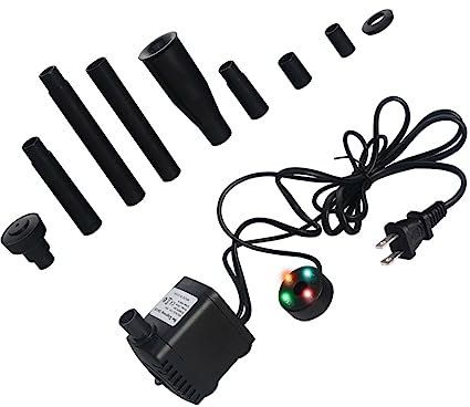 Happyyami 1 Satz Tauchpumpe Für Fischbecken Garten Wasserpumpe Gartenbrunnenpumpe Wasserpumpe Für Fischbecken Miniaturpumpe Wasserpumpe Für Brunnen Springbrunnenpumpe Black Abs