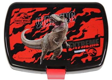 Bagtrotter Boite Déjeuner en plastique Jurassic World Noire Dinosaure