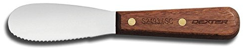 Dexter-Russell 18120 Traditional™ (S2496½SC-PCP) Sandwich Spreader, 3-1/2, Scalloped Edge, Stainless Steel Blade, Rosewood Handle, Perfect Cutlery Packaging