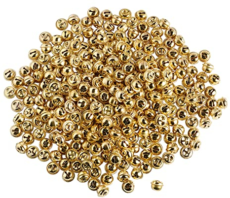 VBS XXL grelots or 300 pièces ø 1,3cm Bricolage Clochettes métal DIY Décoration Emballage cadeau