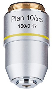 AmScope Lentille d'objectif, composé achromatique pour microscope PA10X-V300 10X
