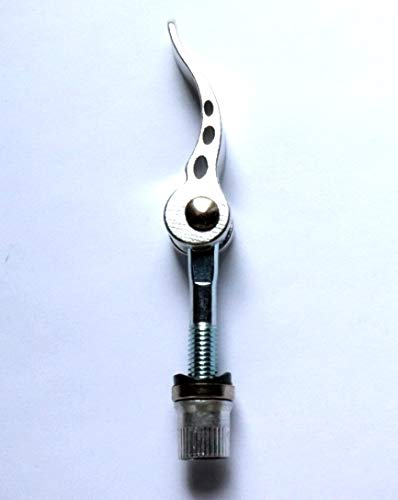 Juego de 2 palancas de cierre rápido para asiento de bicicleta, M6 x 50 mm, plata