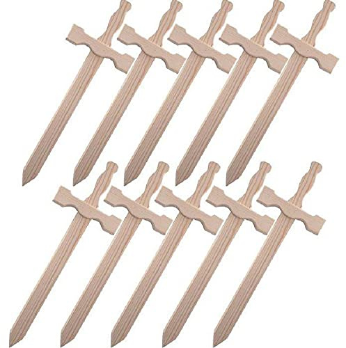 GRAINE CREATIVE 10 épées en bois 39 x 13 cm