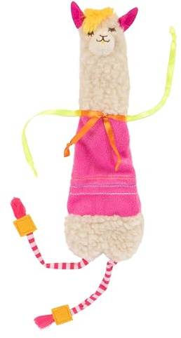 SmartyKat Leggy Llama Catnip Crinkly Plush Kicker Cat Toy, Soft Floppy Body for Wrestling & Bunny Kicks for Cats & Kittens