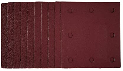 Draper 1/4 Sanding Sheets (Pack of 10) | Assorted Grit Hook and Loop Sanding Pads | 115 x 105 mm Sandpaper for Electric Sander | 54347