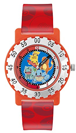 Pokémon Jungen Analog Quarz Uhr mit Silikon Armband POK4194