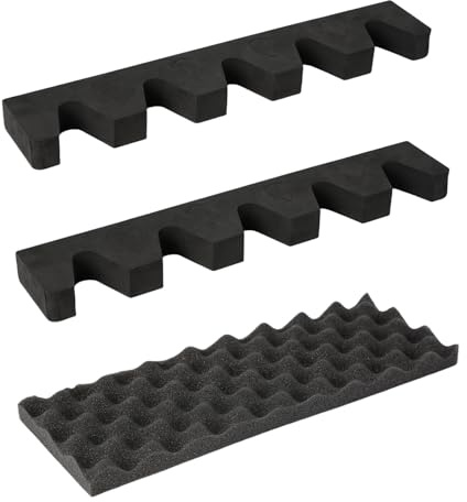 WWHJR Foams Rifles Rack Display Stand 5 Slot Wall Mounted Rifles Holder Secure Organizers Protective Holsters Stand