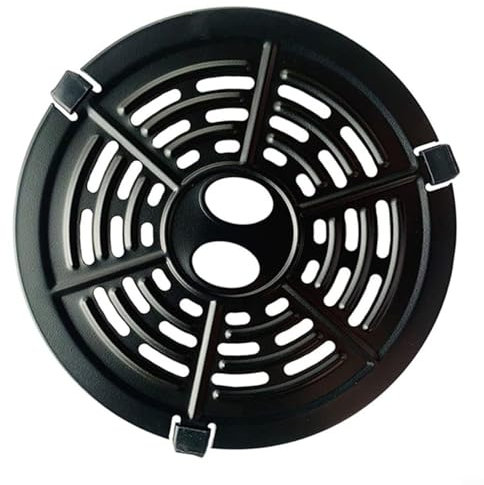 HomeVortex Placa de parrilla redonda de 2 cuartos con mango de acero inoxidable para freidoras de aire gourmet Dash Bella Gowise PowerXL para alas de carne