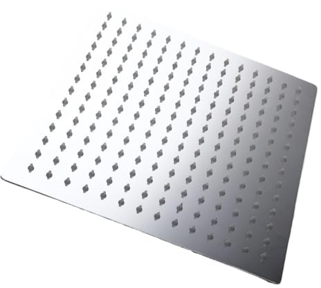 Cabezal de Ducha de baño Tipo Lluvia de latón con Brazo de Cuello de Cisne Cuadrado y Montaje en Pared