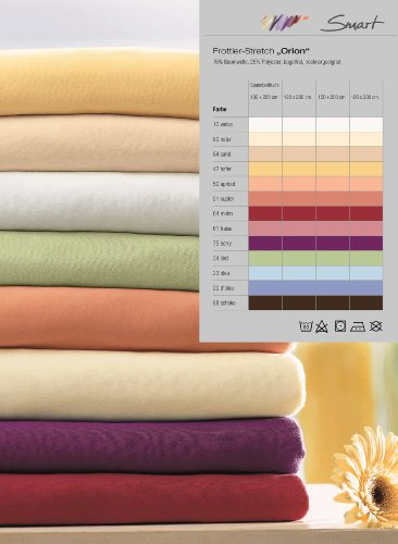 Irisette Frottier Spannbettlaken Spannbetttuch ORION 0009, Gr. ca. 200x200 cm (Multigröße), Fb. 10 weiß