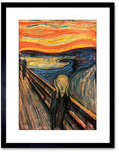 9x7 '' EDVARD MUNCH SCREAM OLD MASTER REPRODUCTION FRAMED ART PRINT F97X301