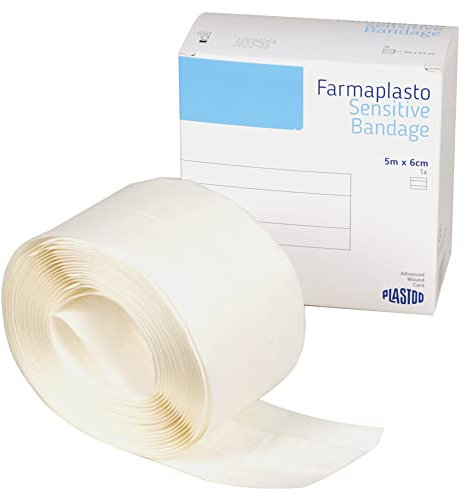 Plastod - Medicazione Adesiva da Tagliare, Estensibile, Ipoallergenica, Misura 5 m x 6 cm, 1 Rotolo