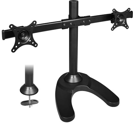 SIIG Accessory CE-MT1712-S2 Side-By-Side Dual Monitor Desk Stand 13inch to 27inch Retail
