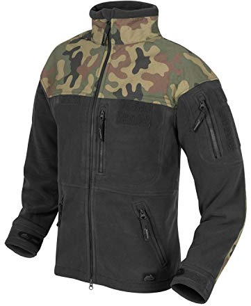 Helikon-Tex Infantry Fleece Jacke Schwarz/PL Woodland
