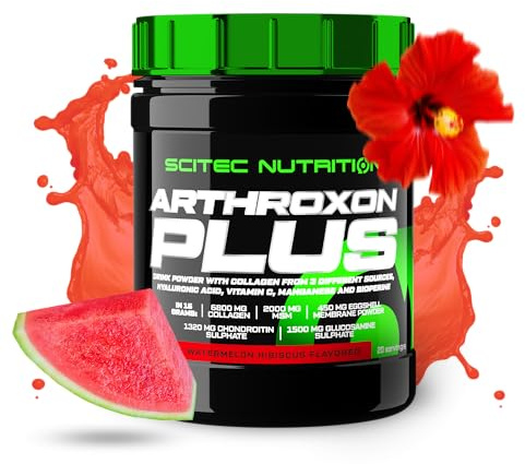 Scitec Nutrition Arthroxon Plus, Bevanda aromatizzata in polvere con collagene idrolizzato, cartilagine in polvere di UC-II®, 320 g, Anguria e Ibisco