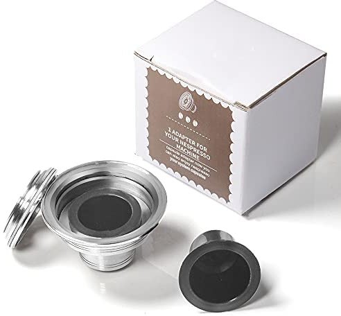Reusable Coffee Pods Adapter Stainless Steel Converter Holder Compatible with Espresso Vertuo ENV135 GCA1 Machine Brewing Espresso Original line Coffee Flavor