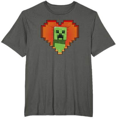 Minecraft Heart Logo Creeper Fill T-Shirt