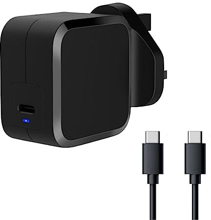 AJPARTS UK New USB-C Replacement For HP Spectre x360 14-ef0046na Convertible Laptop Power Delivery 65W Charger Black Fast Charging Type-C UK Wall Plug Adaptor PSU Cable