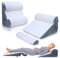 WDBBYL Verstellbares Keilkissen für postoperative Erholung, Rücken-, Nacken-, Beinstütze, Säurereflux und GERD, sitzendes Lesen, 100 % Memory-Schaum, 4-teiliges Set