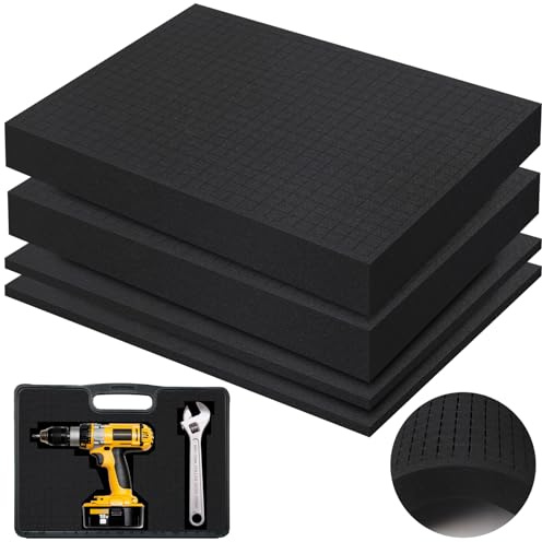YFLeomry Rasterskum 4 stycken 1 cm och 5 cm vardera 2 stycken skuminlägg verktyg, skuminlägg för transport – högkvalitativt skumsnitt för förpackning, förvaring, gör-det-själv