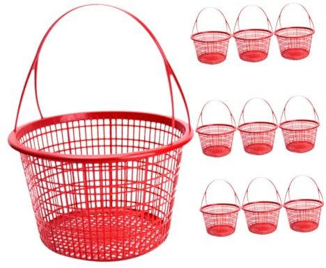 UKCOCO 10pièces Panier à Fruits Avec Poignée Plastique Panier De Pour Pour Shopping Et Stockage