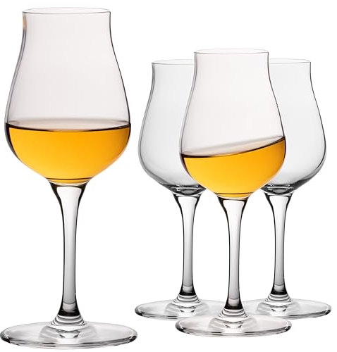 Imperial Nosing Lot de 4 verres à dégustation pour whisky et cognac en verre Crystalline Passe au lave-vaisselle 110 ml